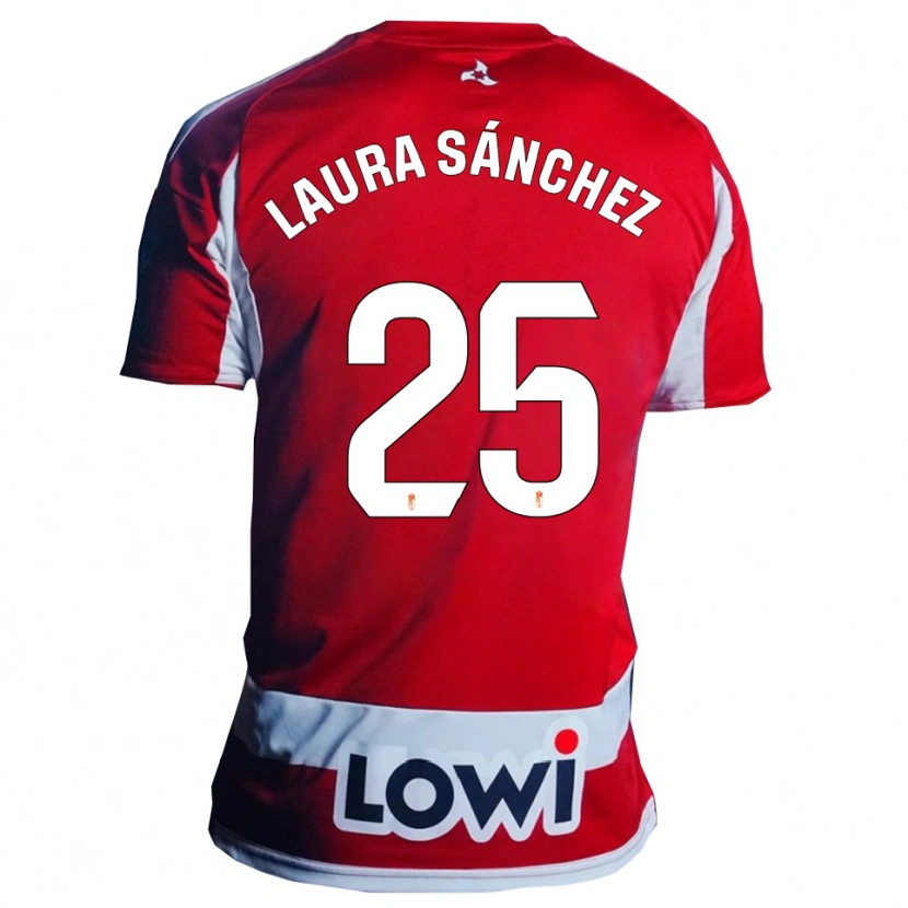 Danxen Heren Laura Sánchez Comuñas #25 Rood Wit Thuisshirt Thuistenue 2025/26 T-Shirt