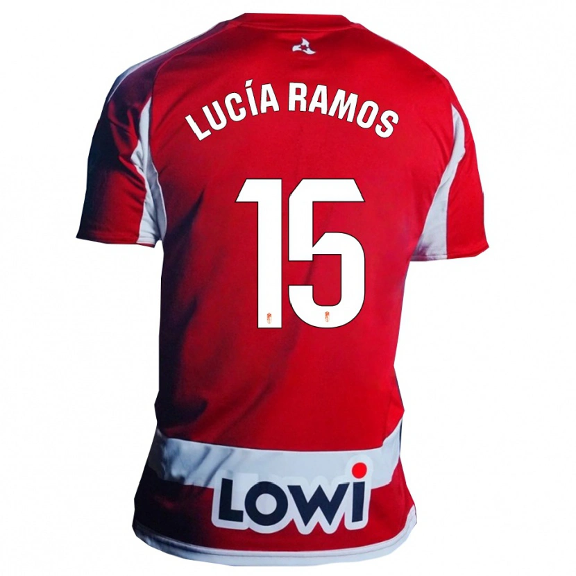 Danxen Heren Lucía Ramos Narvaez #15 Rood Wit Thuisshirt Thuistenue 2025/26 T-Shirt