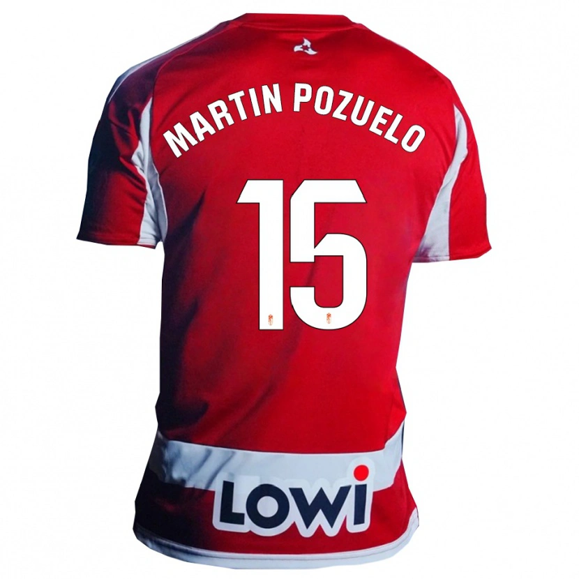 Danxen Heren Esther Martin-Pozuelo #15 Rood Wit Thuisshirt Thuistenue 2025/26 T-Shirt