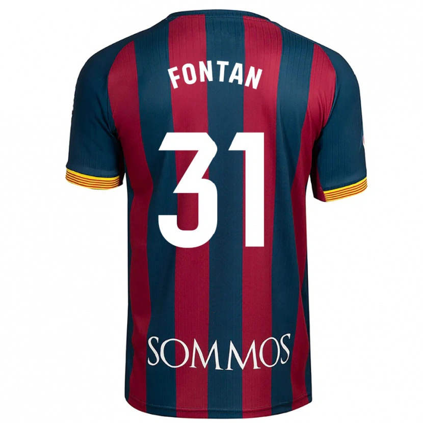 Danxen Heren Nico Fontán #31 Marineblauw Rood Thuisshirt Thuistenue 2025/26 T-Shirt