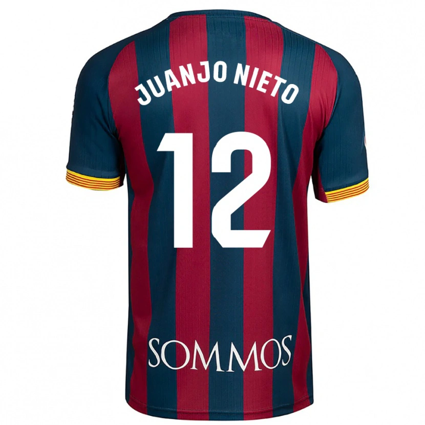 Danxen Heren Juanjo Nieto #12 Marineblauw Rood Thuisshirt Thuistenue 2025/26 T-Shirt