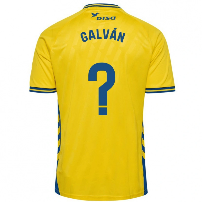Danxen Heren Carlos Galván #0 Geel Blauw Thuisshirt Thuistenue 2025/26 T-Shirt