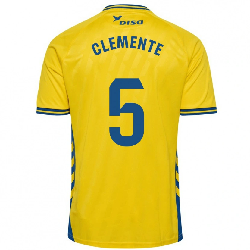 Danxen Heren Enrique Clemente #5 Geel Blauw Thuisshirt Thuistenue 2025/26 T-Shirt