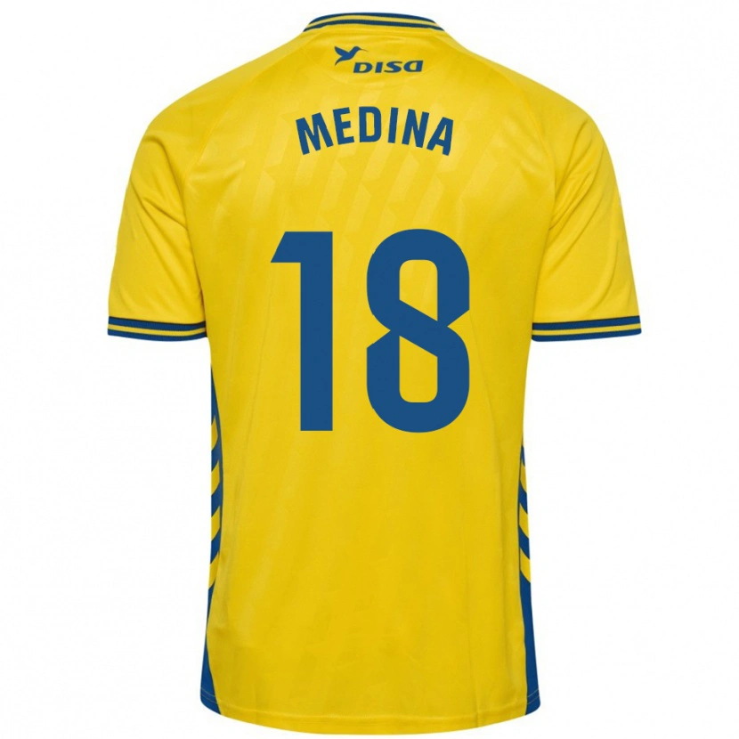 Danxen Heren Iván Medina #18 Geel Blauw Thuisshirt Thuistenue 2025/26 T-Shirt
