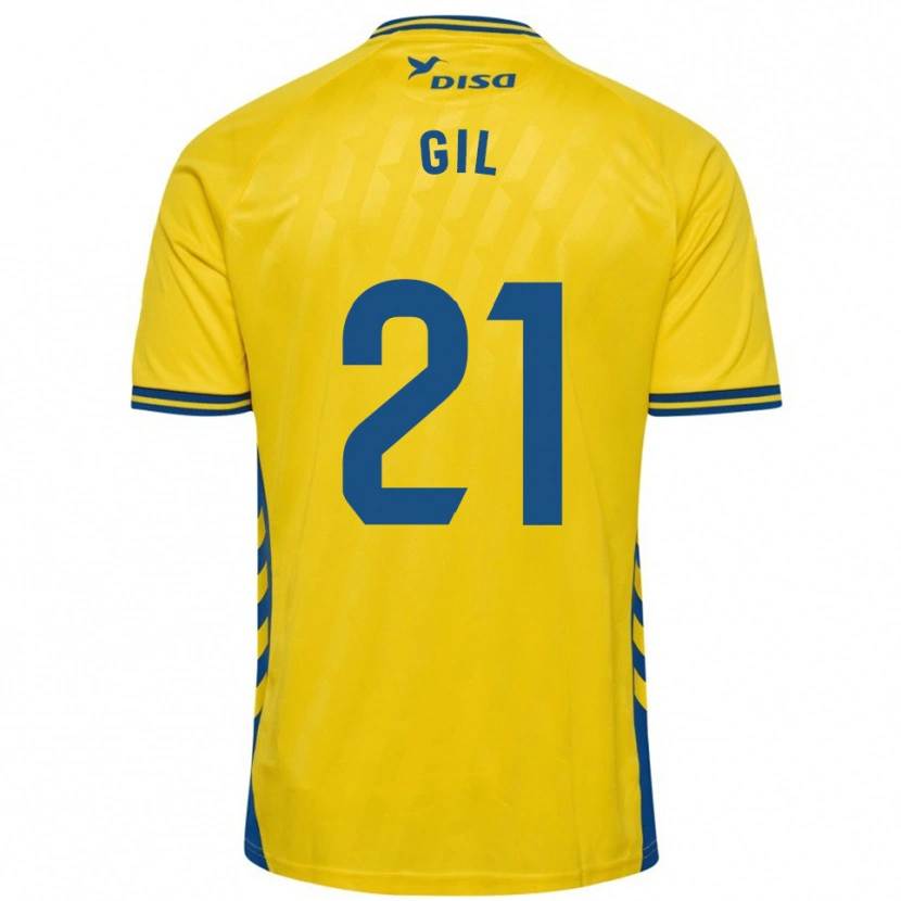 Danxen Heren Iván Gil #21 Geel Blauw Thuisshirt Thuistenue 2025/26 T-Shirt