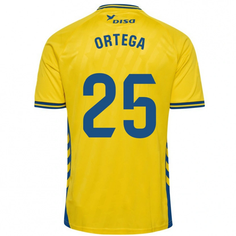 Danxen Heren Edián Ortega #25 Geel Blauw Thuisshirt Thuistenue 2025/26 T-Shirt