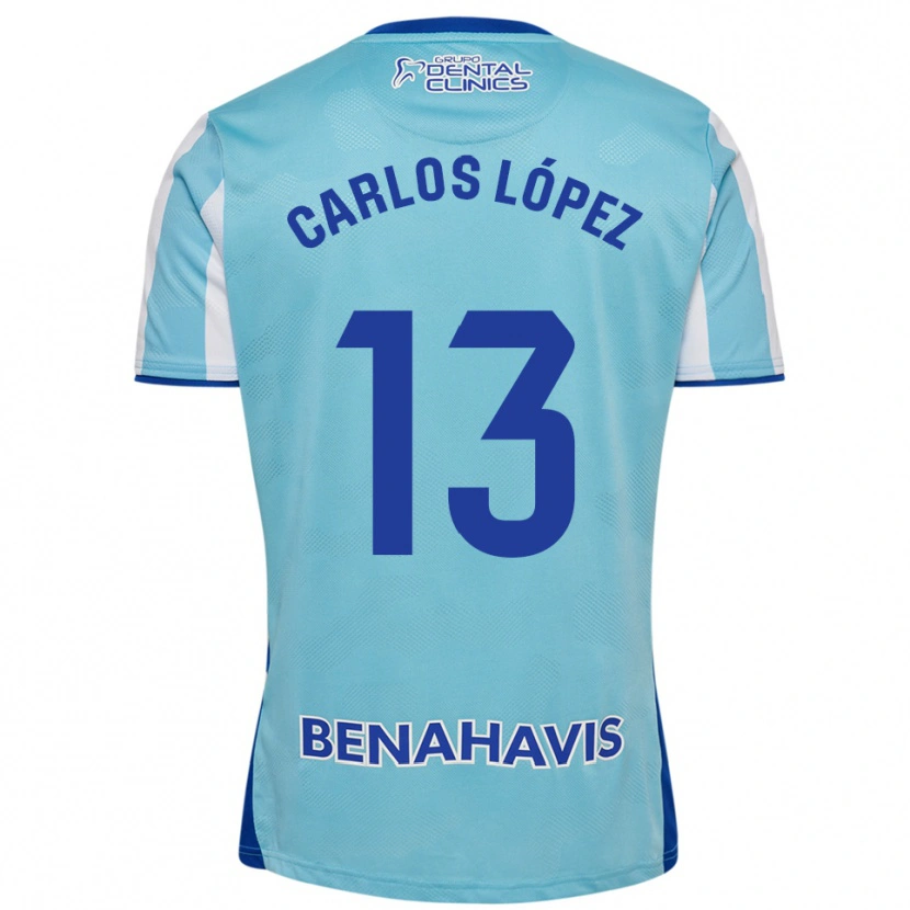 Danxen Heren Carlos López #13 Hemelsblauw Wit Thuisshirt Thuistenue 2025/26 T-Shirt