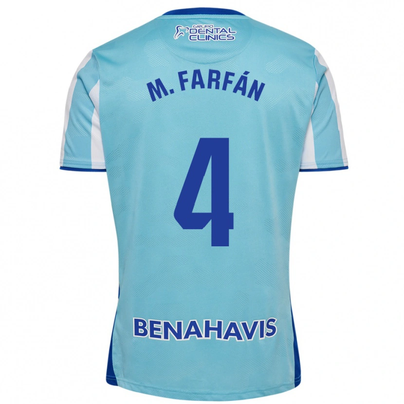 Danxen Heren María Farfán Hidalgo #4 Hemelsblauw Wit Thuisshirt Thuistenue 2025/26 T-Shirt