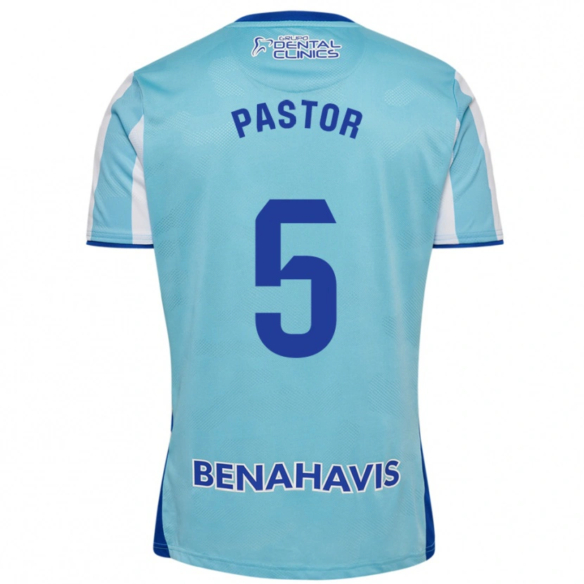 Danxen Heren Álex Pastor #5 Hemelsblauw Wit Thuisshirt Thuistenue 2025/26 T-Shirt