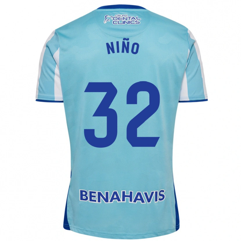 Danxen Heren Adrián Niño #32 Hemelsblauw Wit Thuisshirt Thuistenue 2025/26 T-Shirt
