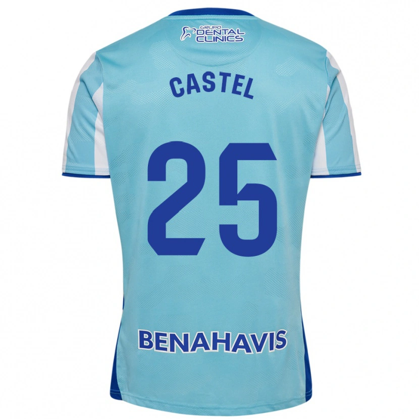 Danxen Heren Sergio Castel #25 Hemelsblauw Wit Thuisshirt Thuistenue 2025/26 T-Shirt