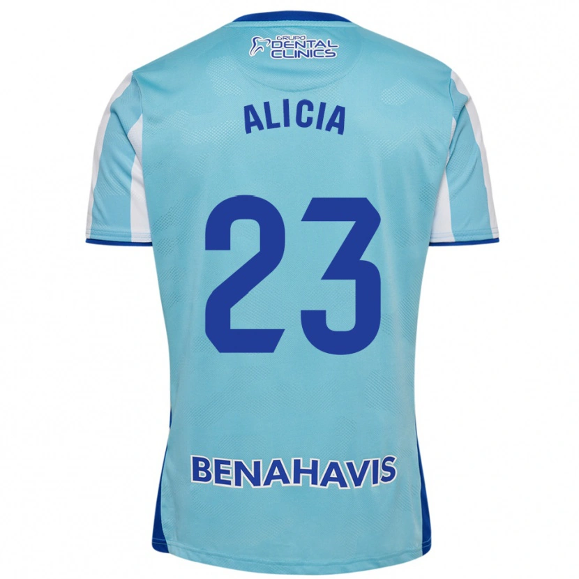 Danxen Heren Alicia Martínez Quiles #23 Hemelsblauw Wit Thuisshirt Thuistenue 2025/26 T-Shirt