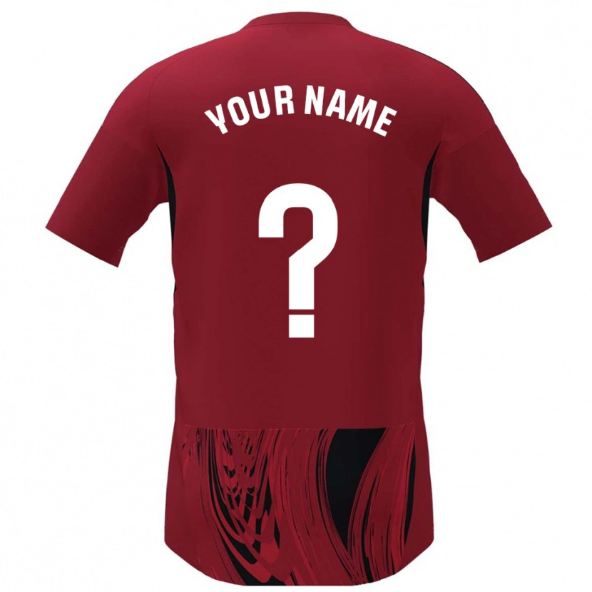 Danxen Heren Uw Naam #0 Rood Zwart Thuisshirt Thuistenue 2025/26 T-Shirt