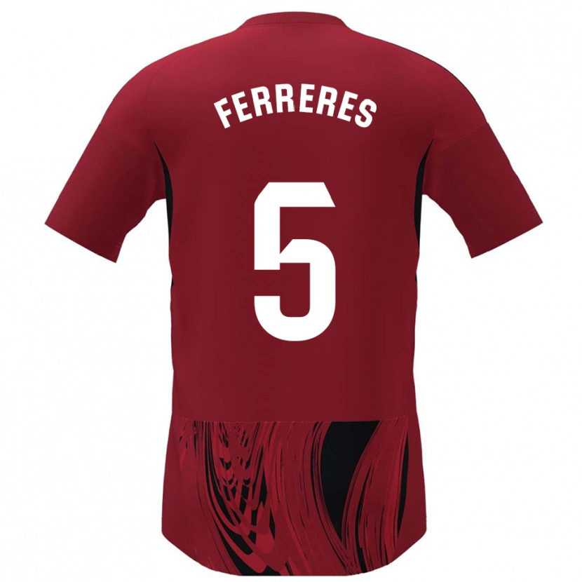Danxen Heren Manolo Ferreres #5 Rood Zwart Thuisshirt Thuistenue 2025/26 T-Shirt