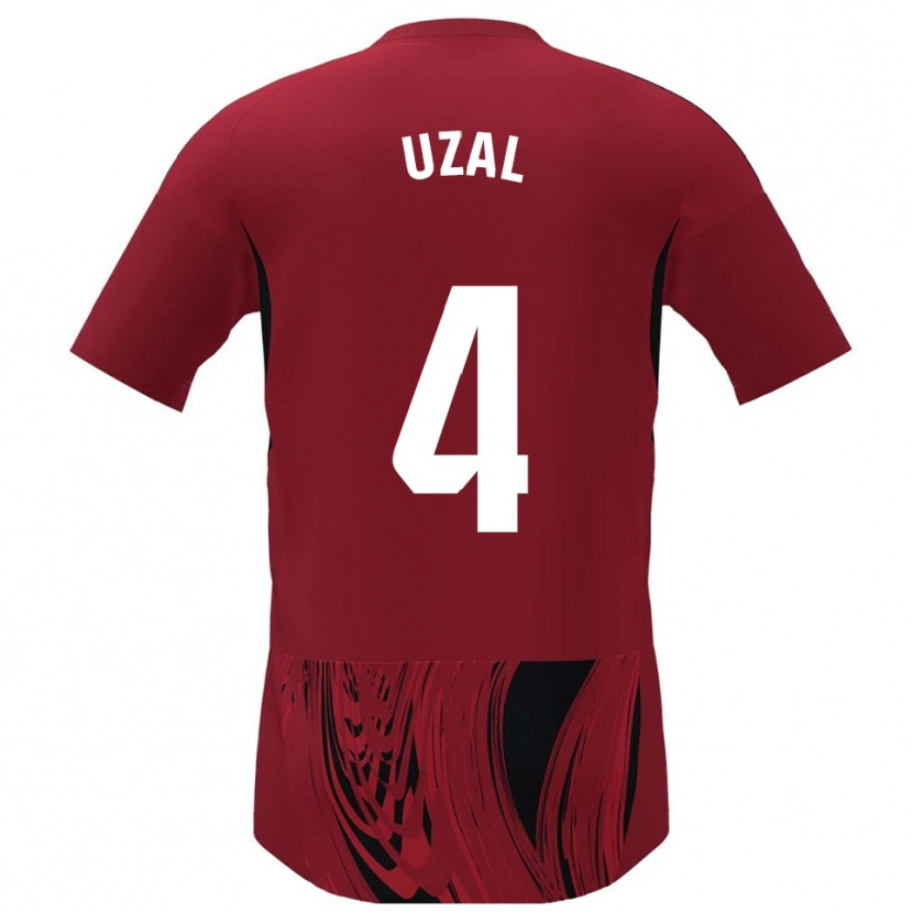Danxen Heren Yeray Uzal #4 Rood Zwart Thuisshirt Thuistenue 2025/26 T-Shirt