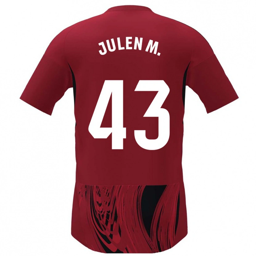 Danxen Heren Julen Martínez #43 Rood Zwart Thuisshirt Thuistenue 2025/26 T-Shirt