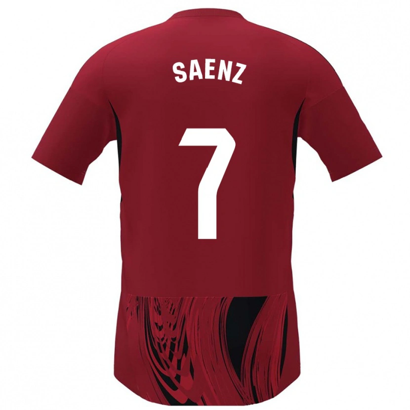 Danxen Heren Raúl Sáenz #7 Rood Zwart Thuisshirt Thuistenue 2025/26 T-Shirt