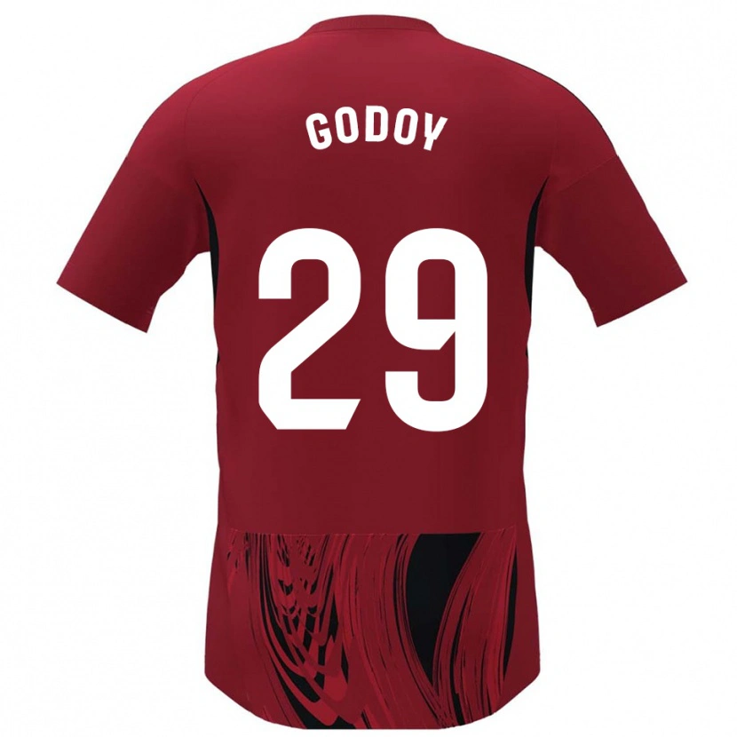 Danxen Heren Alan Godoy #29 Rood Zwart Thuisshirt Thuistenue 2025/26 T-Shirt