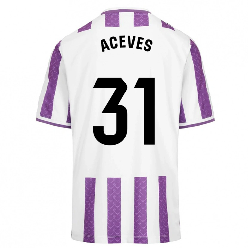Danxen Heren Álvaro Aceves #31 Paars Wit Thuisshirt Thuistenue 2025/26 T-Shirt