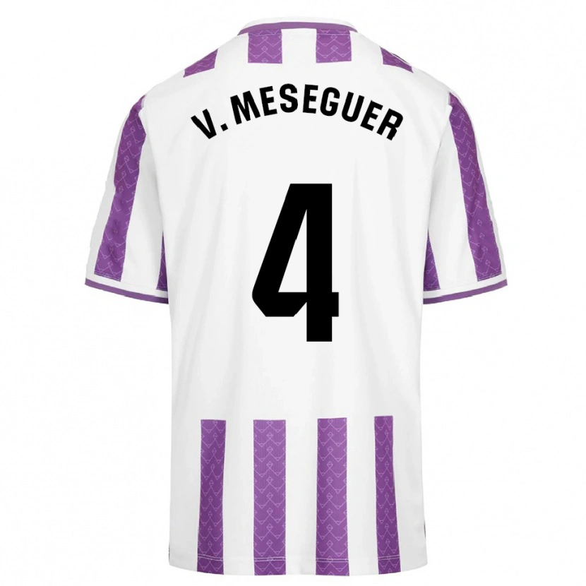 Danxen Heren Víctor Meseguer #4 Paars Wit Thuisshirt Thuistenue 2025/26 T-Shirt