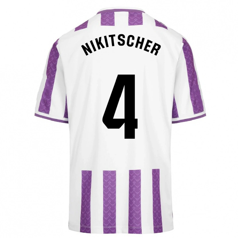 Danxen Heren Tamás Nikitscher #4 Paars Wit Thuisshirt Thuistenue 2025/26 T-Shirt
