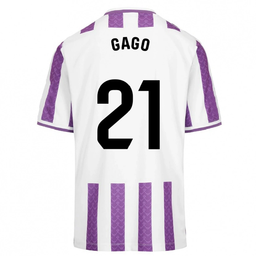 Danxen Heren Lucía Gago Sánchez #21 Paars Wit Thuisshirt Thuistenue 2025/26 T-Shirt