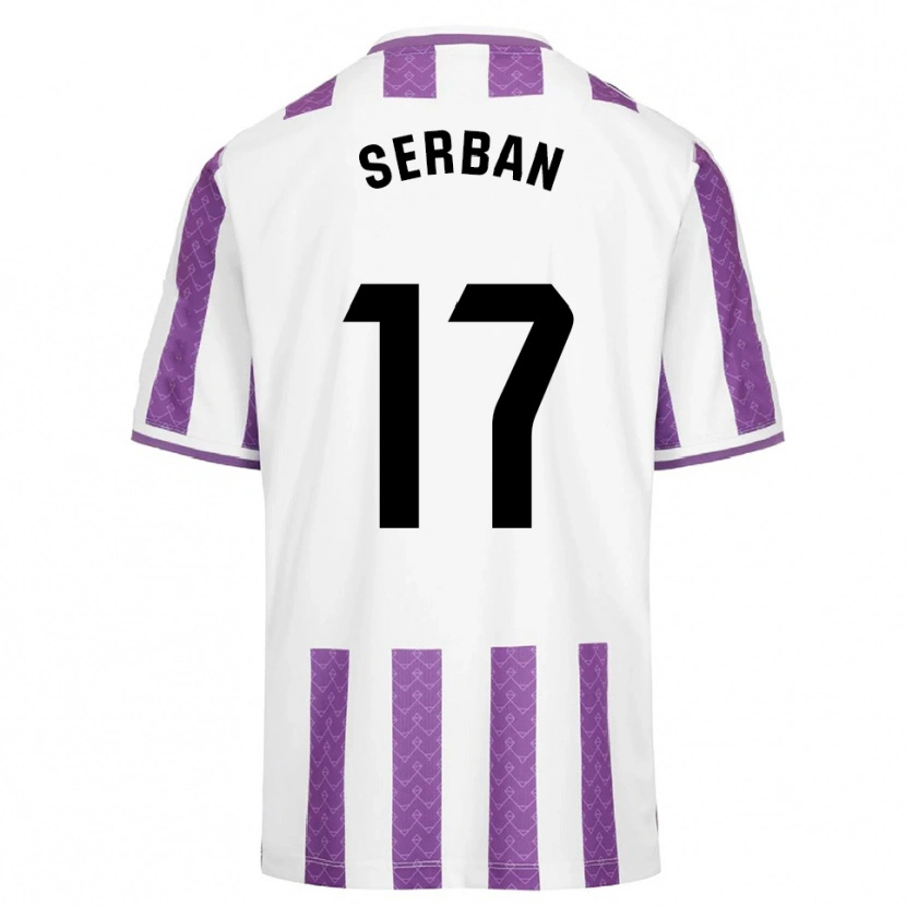 Danxen Heren Alin Șerban #17 Paars Wit Thuisshirt Thuistenue 2025/26 T-Shirt