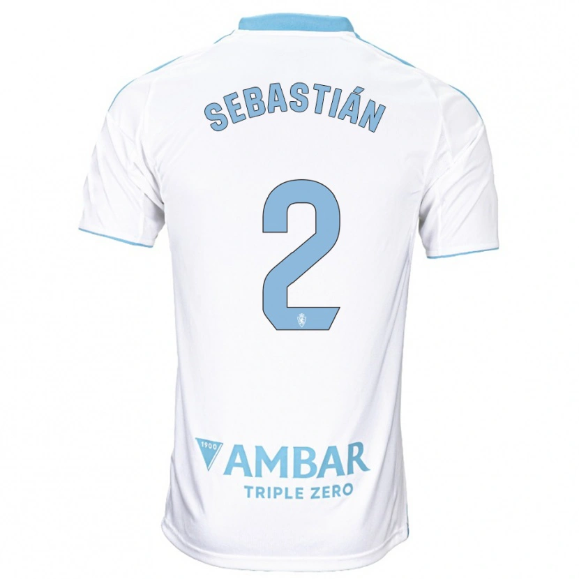 Danxen Heren Juan Sebastián #2 Wit Hemelsblauw Thuisshirt Thuistenue 2025/26 T-Shirt