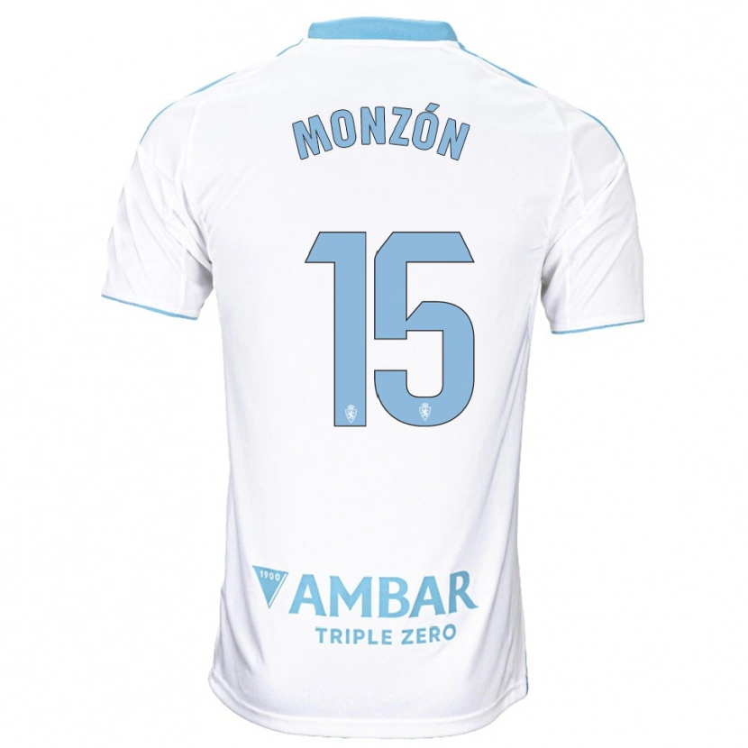 Danxen Heren Diego Monzón #15 Wit Hemelsblauw Thuisshirt Thuistenue 2025/26 T-Shirt