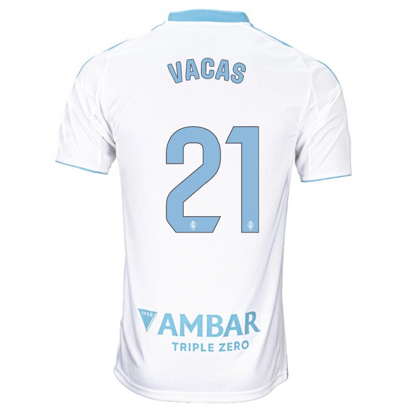 Danxen Heren Óscar Vacas #21 Wit Hemelsblauw Thuisshirt Thuistenue 2025/26 T-Shirt
