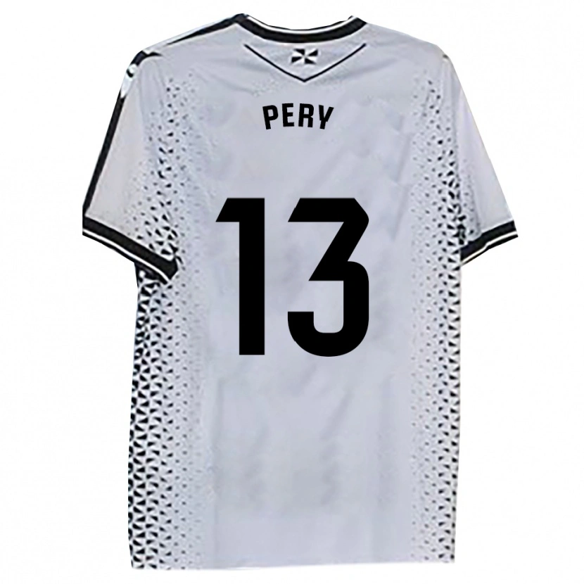 Danxen Heren Pery #13 Wit Zwart Thuisshirt Thuistenue 2025/26 T-Shirt