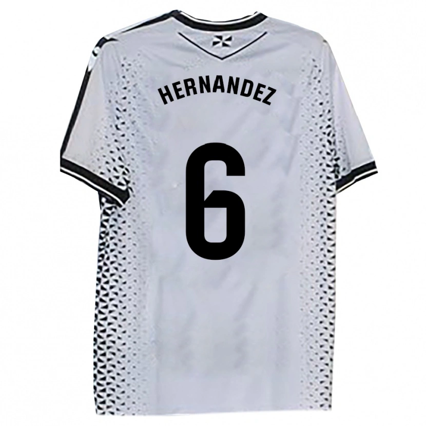 Danxen Heren Carlos Hernández #6 Wit Zwart Thuisshirt Thuistenue 2025/26 T-Shirt
