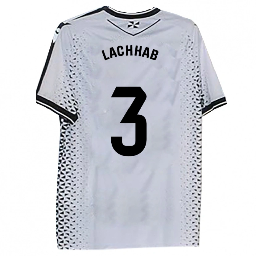 Danxen Heren Youness Lachhab #3 Wit Zwart Thuisshirt Thuistenue 2025/26 T-Shirt