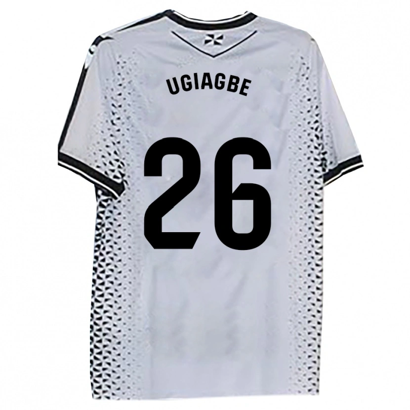 Danxen Heren Efe Ugiagbe #26 Wit Zwart Thuisshirt Thuistenue 2025/26 T-Shirt