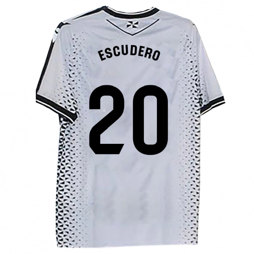 Danxen Heren Andy Escudero #20 Wit Zwart Thuisshirt Thuistenue 2025/26 T-Shirt