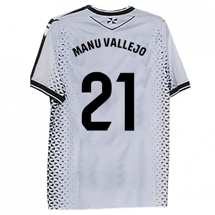 Danxen Heren Manu Vallejo #21 Wit Zwart Thuisshirt Thuistenue 2025/26 T-Shirt