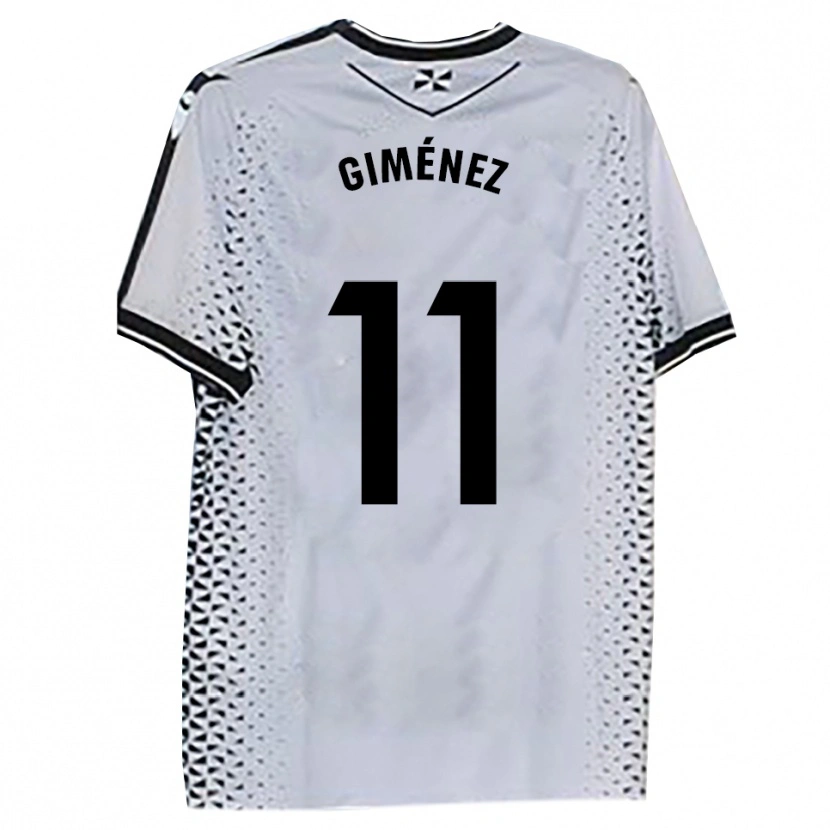 Danxen Heren Gonzalo Giménez #11 Wit Zwart Thuisshirt Thuistenue 2025/26 T-Shirt