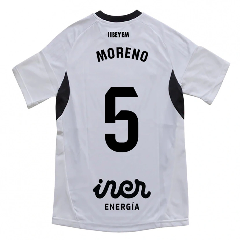 Danxen Heren Javi Moreno #5 Wit Paars Thuisshirt Thuistenue 2025/26 T-Shirt