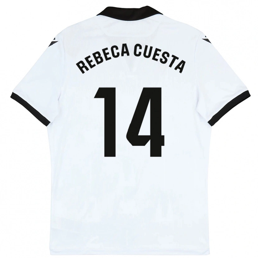 Danxen Heren Rebeca Cuesta #14 Wit Zwart Thuisshirt Thuistenue 2025/26 T-Shirt