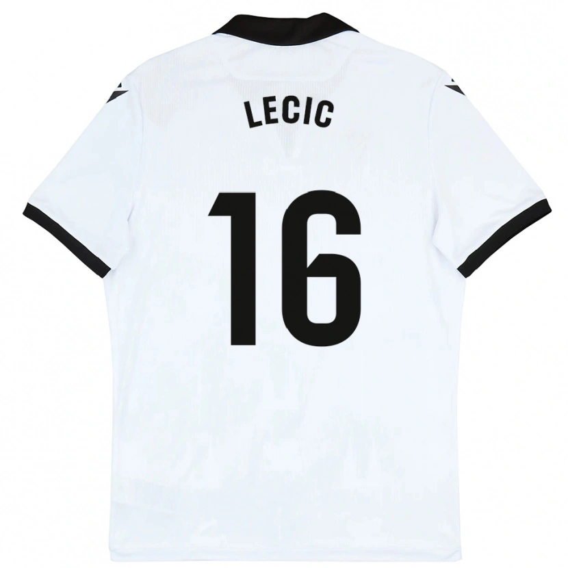 Danxen Heren Luka Lecic #16 Wit Zwart Thuisshirt Thuistenue 2025/26 T-Shirt