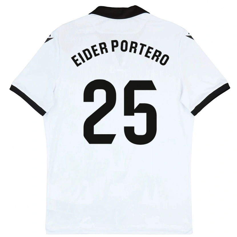 Danxen Heren Eider Portero #25 Wit Zwart Thuisshirt Thuistenue 2025/26 T-Shirt