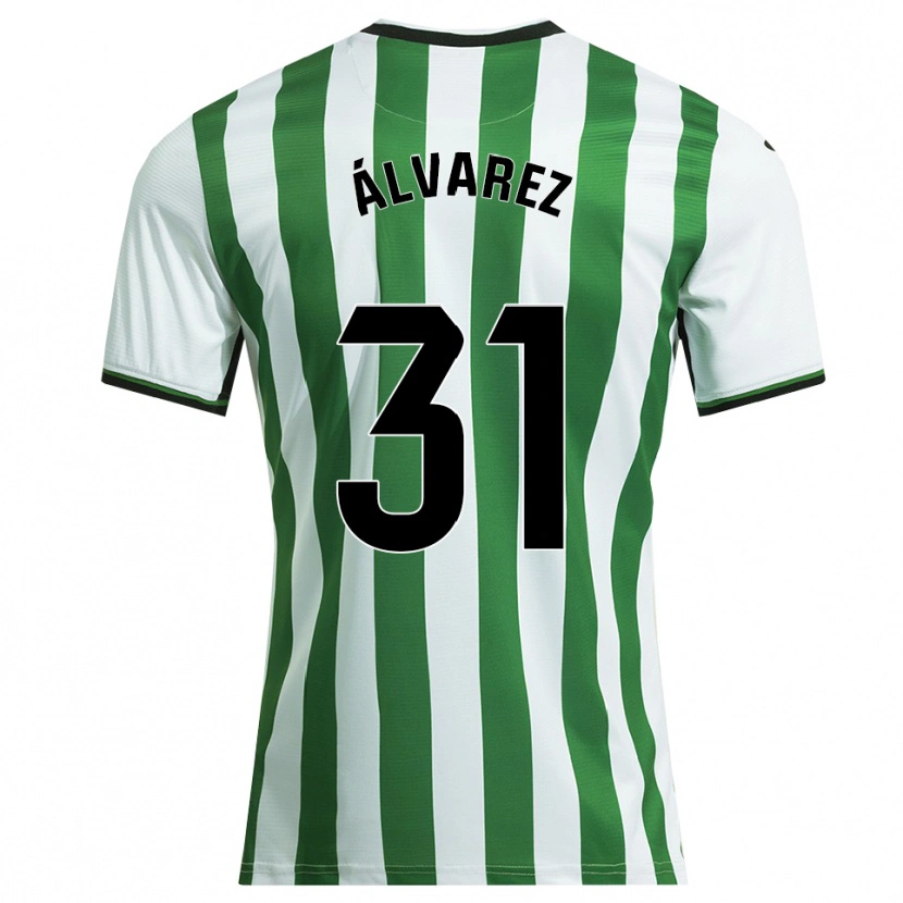Danxen Heren Iker Álvarez #31 Wit Groen Thuisshirt Thuistenue 2025/26 T-Shirt