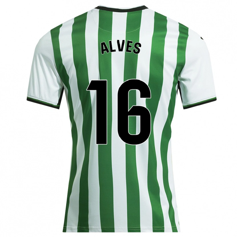 Danxen Heren Rubén Alves #16 Wit Groen Thuisshirt Thuistenue 2025/26 T-Shirt