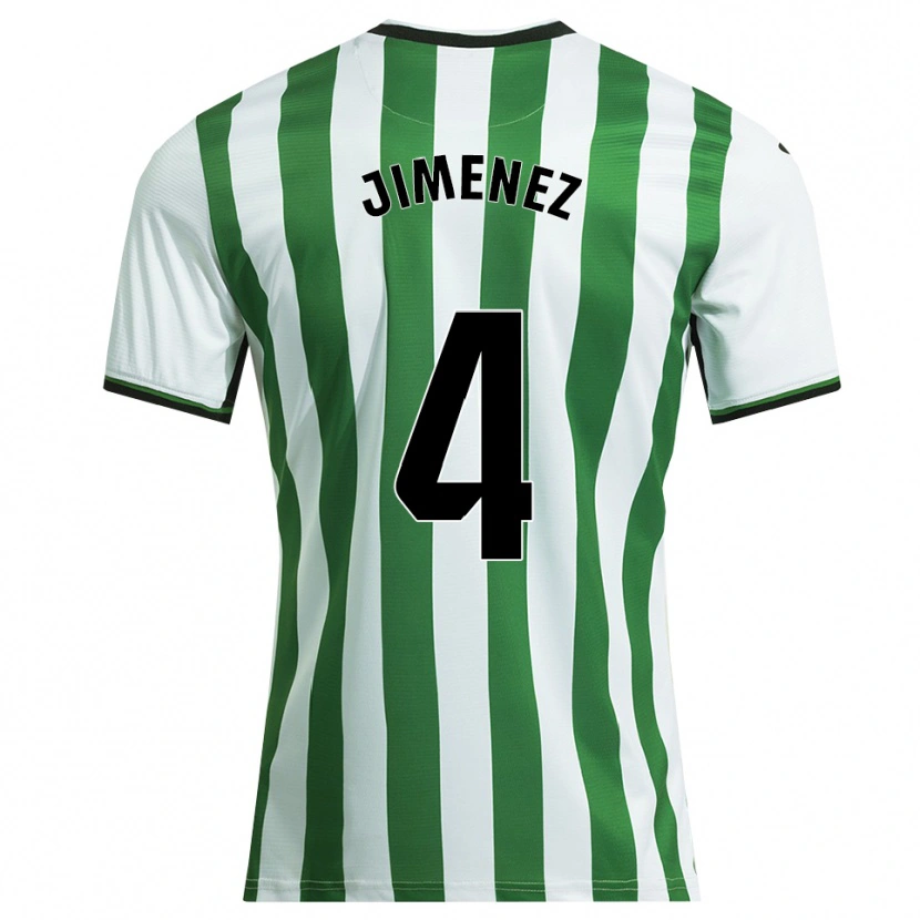 Danxen Heren Álex Jiménez #4 Wit Groen Thuisshirt Thuistenue 2025/26 T-Shirt