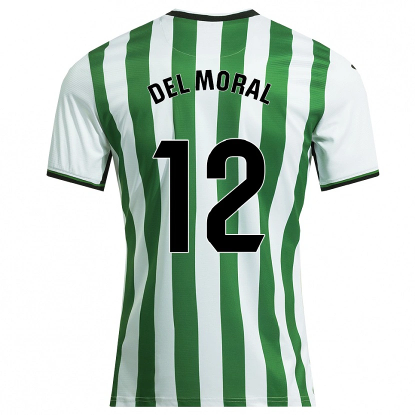 Danxen Heren Alberto Del Moral #12 Wit Groen Thuisshirt Thuistenue 2025/26 T-Shirt