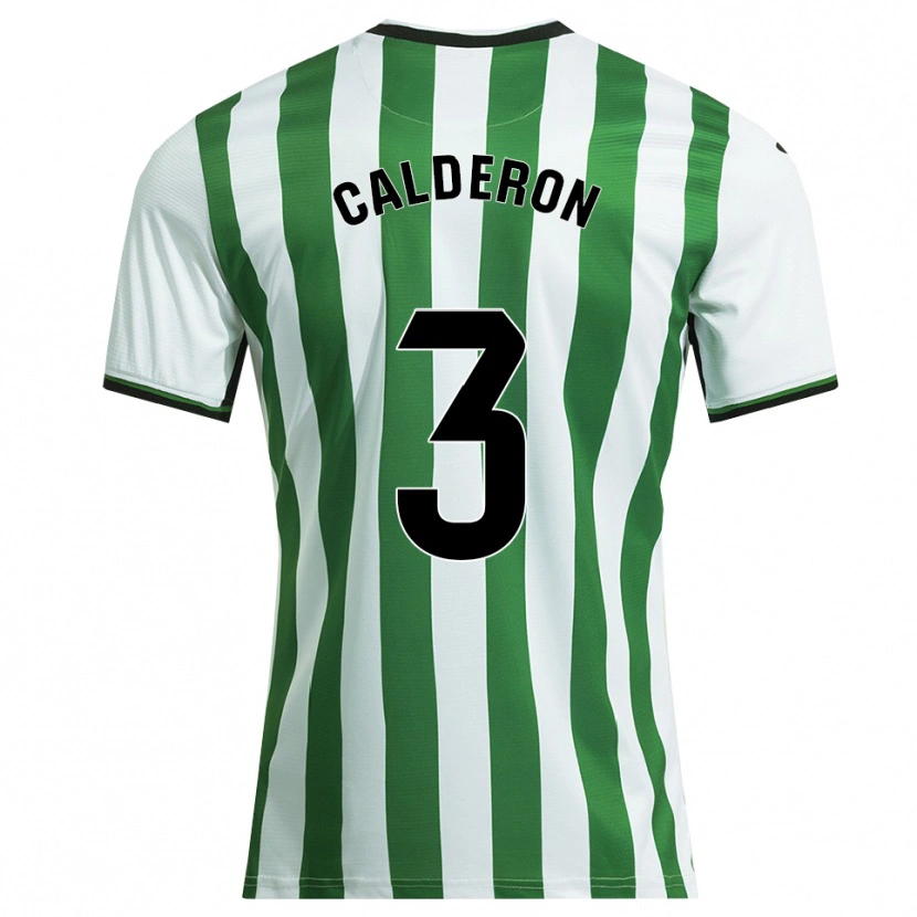 Danxen Heren José Calderón #3 Wit Groen Thuisshirt Thuistenue 2025/26 T-Shirt
