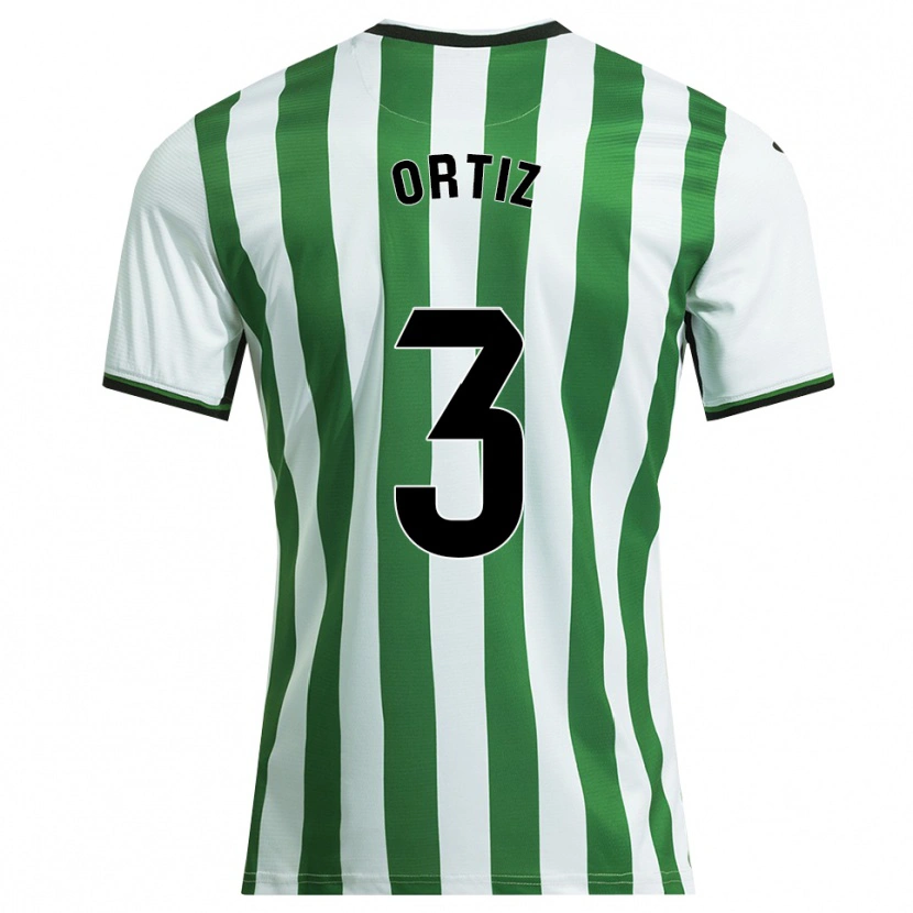 Danxen Heren Josema Ortiz #3 Wit Groen Thuisshirt Thuistenue 2025/26 T-Shirt