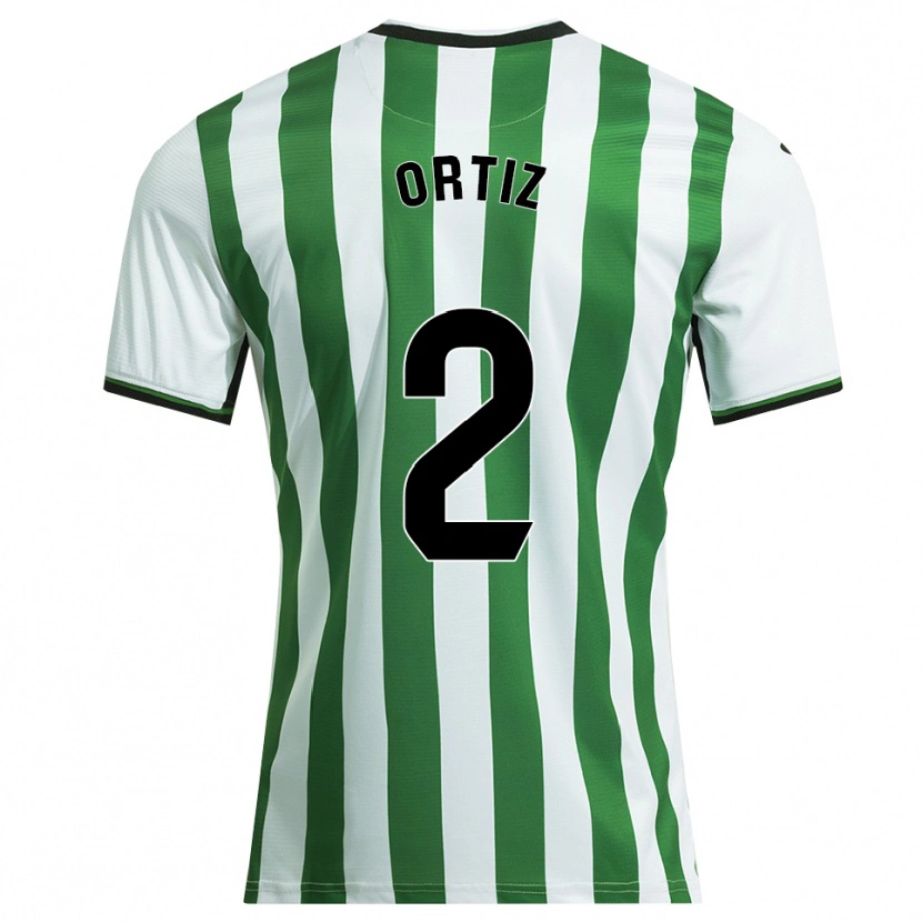 Danxen Heren Pedro Ortiz #2 Wit Groen Thuisshirt Thuistenue 2025/26 T-Shirt