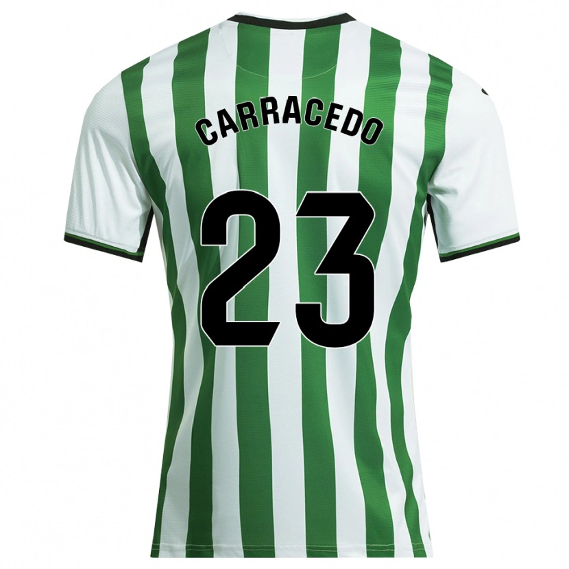 Danxen Heren Cristian Carracedo #23 Wit Groen Thuisshirt Thuistenue 2025/26 T-Shirt