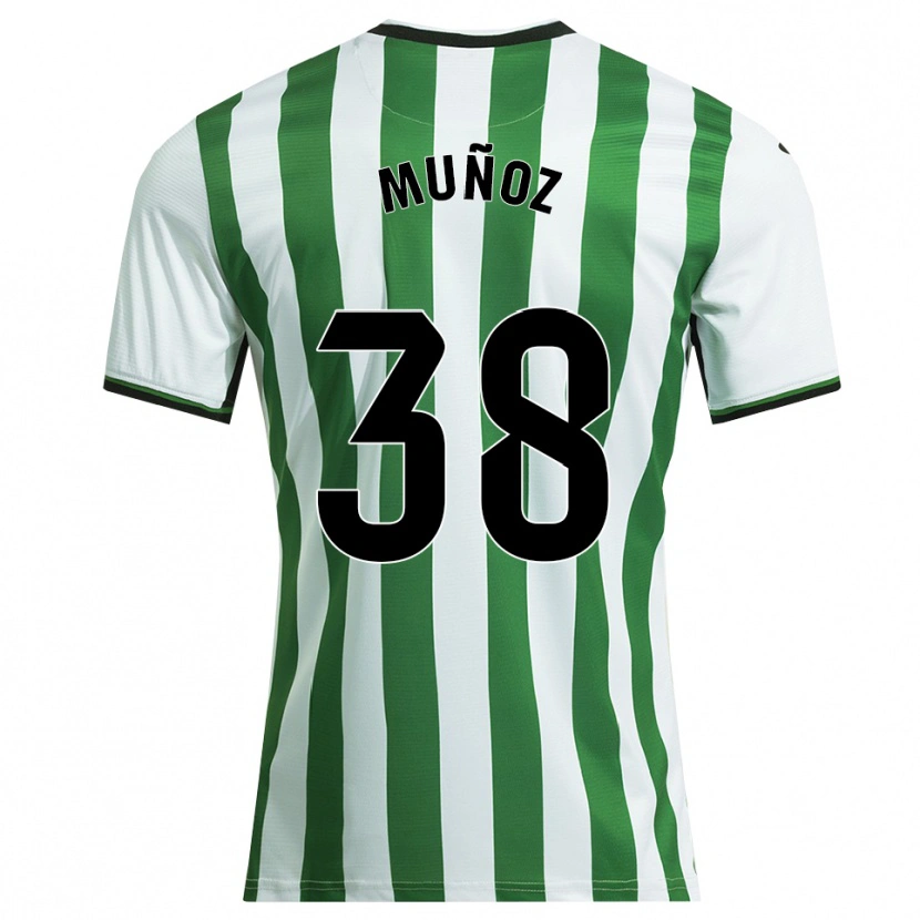 Danxen Heren Pablo Muñoz #38 Wit Groen Thuisshirt Thuistenue 2025/26 T-Shirt